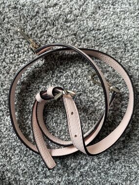 kate spade Pale Pink Leather Adjustable Crossbody Strap with Gold Hardware